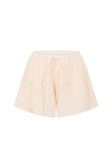 Cream High Waist Drawstring Panelled Huxley Shorts