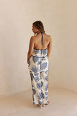 Blue Phylida Azure Print Halter Saphira Top