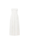 Bridal White Strapless Panel Maxi Delta Dress