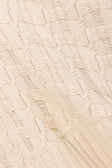 Beige Textured Knit One Shoulder Asymmetric Amirah Top