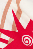 Cream Moana Red Print Strapless Aspyn Top