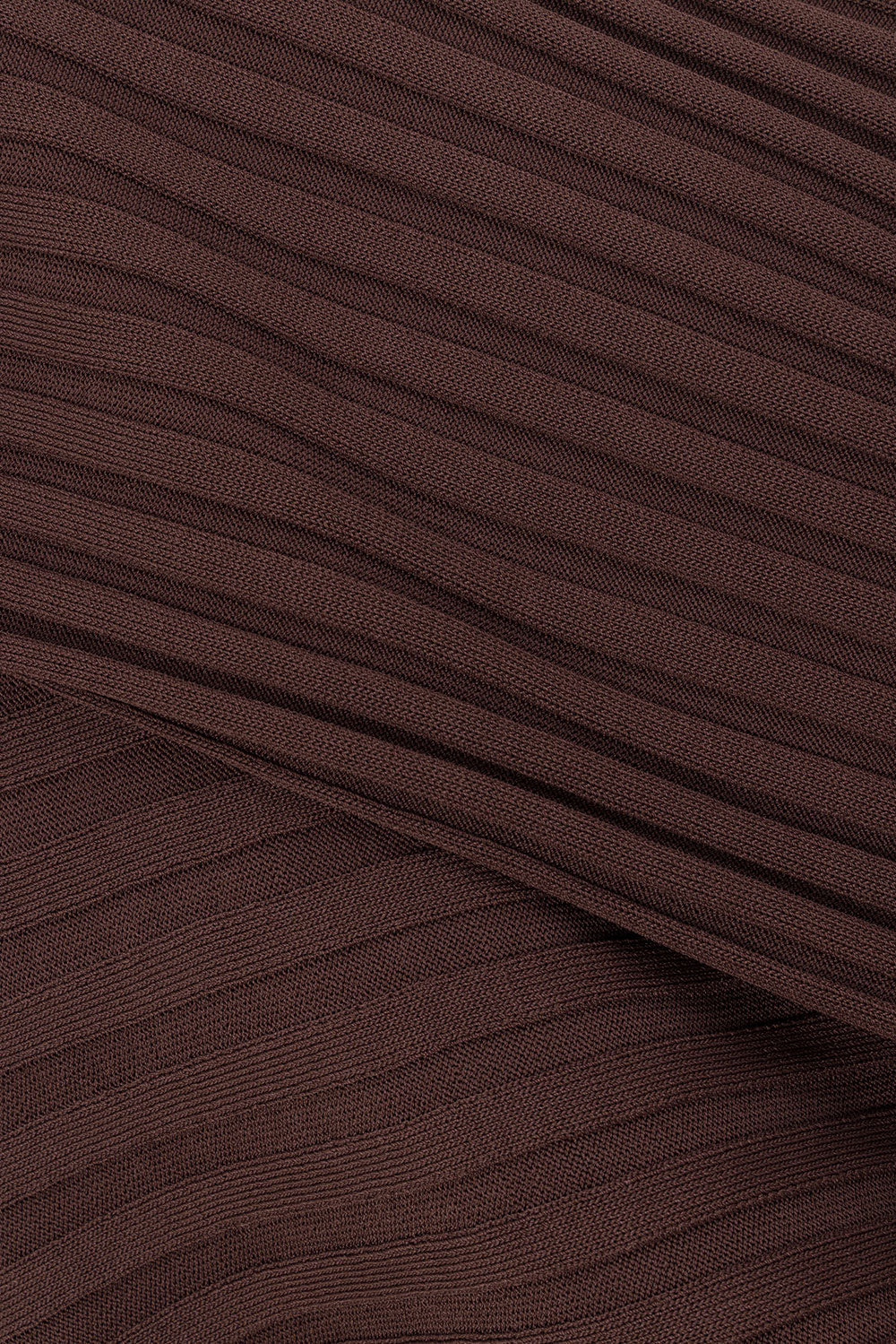 Chocolate Brown Pleated Knit Maxi Bally Dress