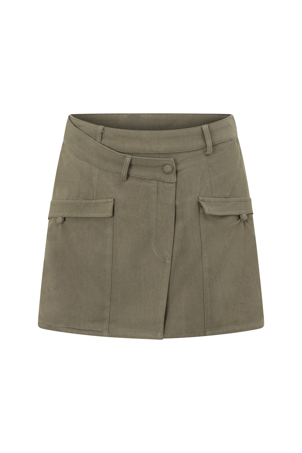 Khaki Green Pocket Mini Deluca Skirt