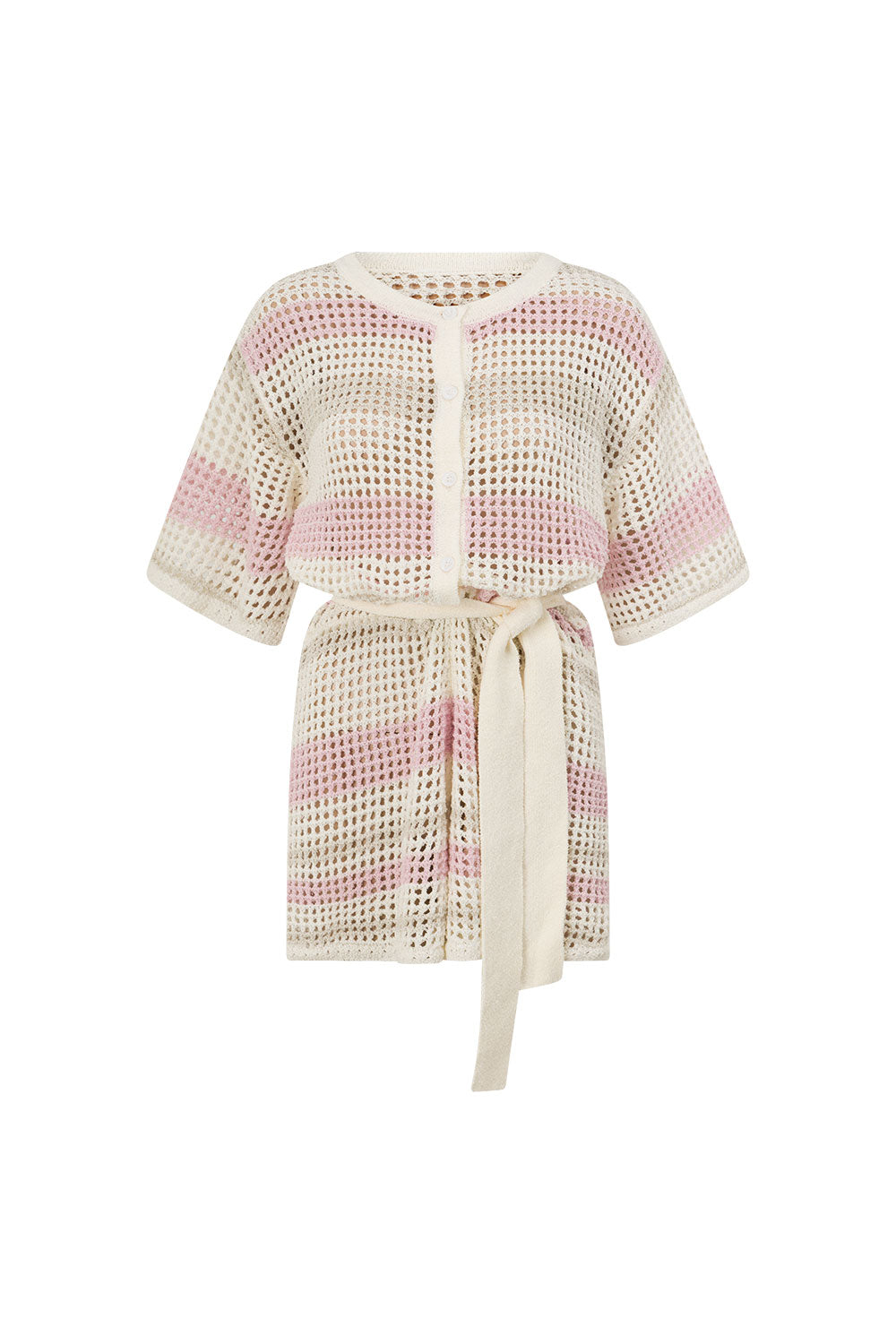 SAMPLE-Easton Playsuit - Cream Stripe
