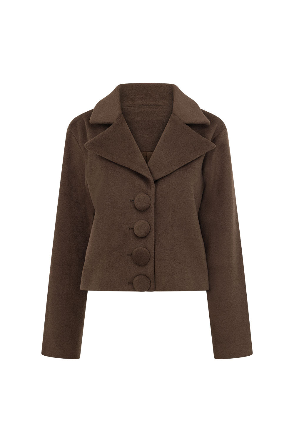 Chocolate Brown Crop Selah Blazer