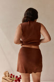 Gingerbread Brown Knit Mini Ellamay Skirt