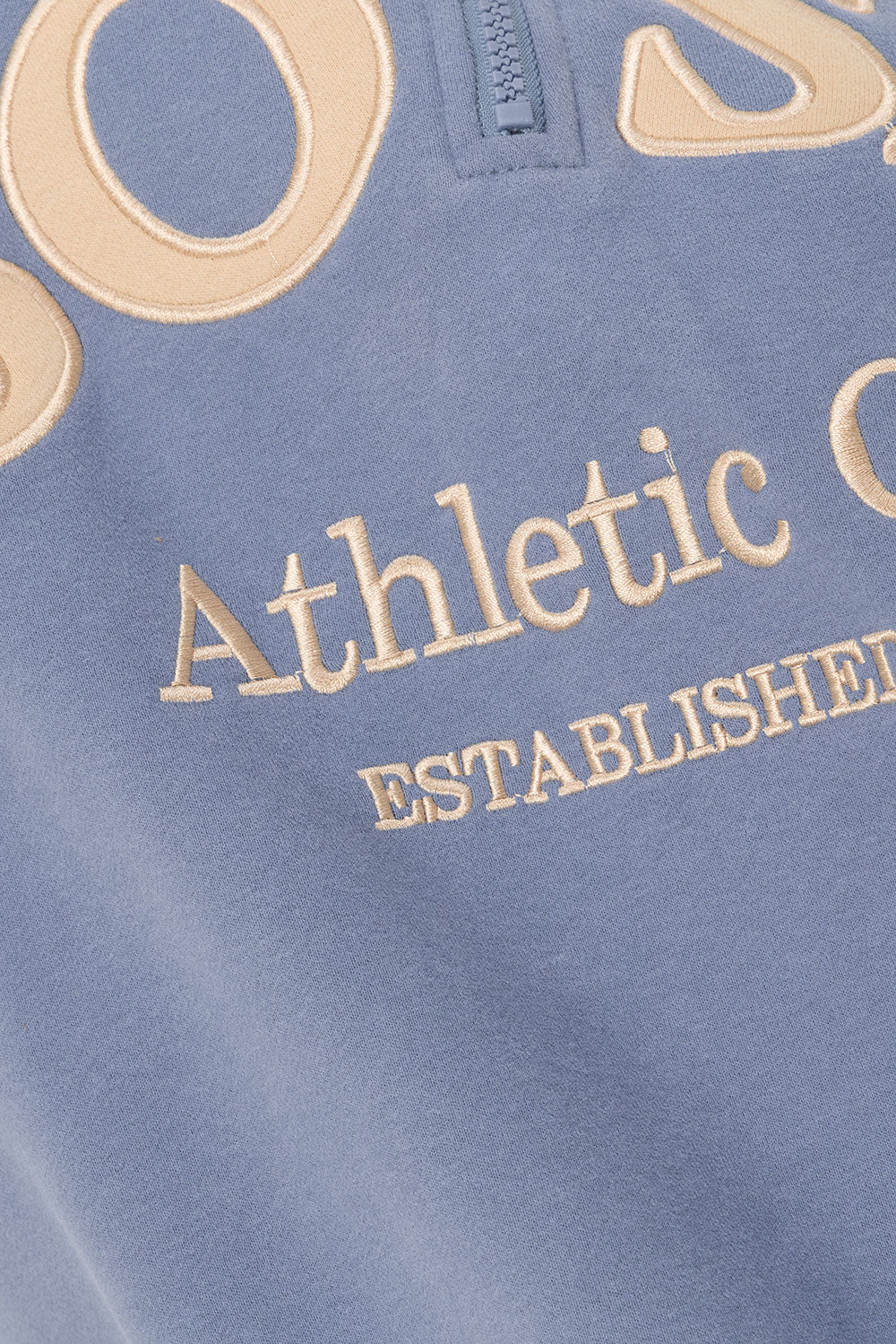 Montpellier Oversized Vintage Sweater - Fleece Blue, Tan