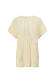Cream Knit Romy T Shirt Top