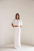 Bridal White Knit Maxi Mekkah Skirt