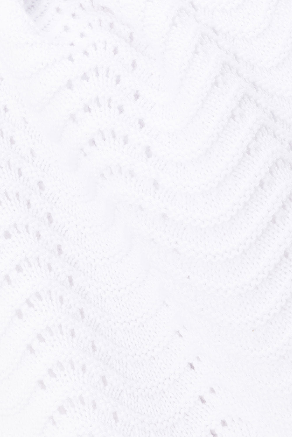 White Wave Knit High Waist Kama Pants