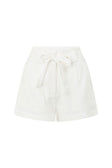 White High Waist Tie Zoriah Shorts