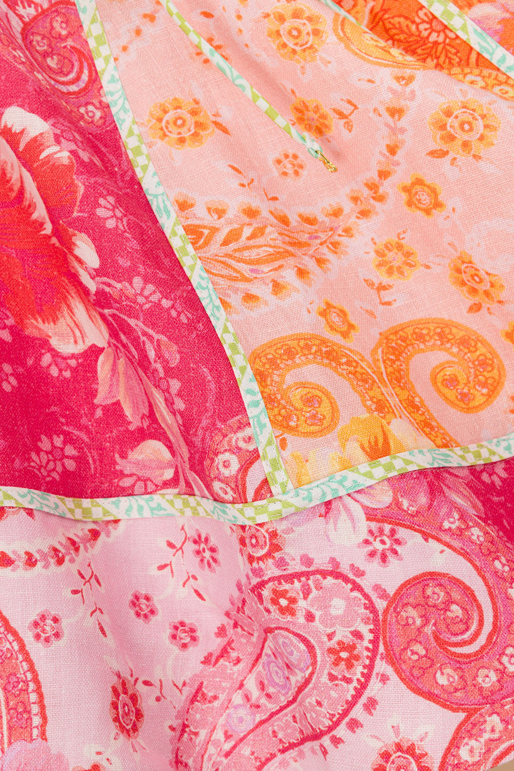 Pink Botanica De Flor Print Corset Mini Emilia Dress