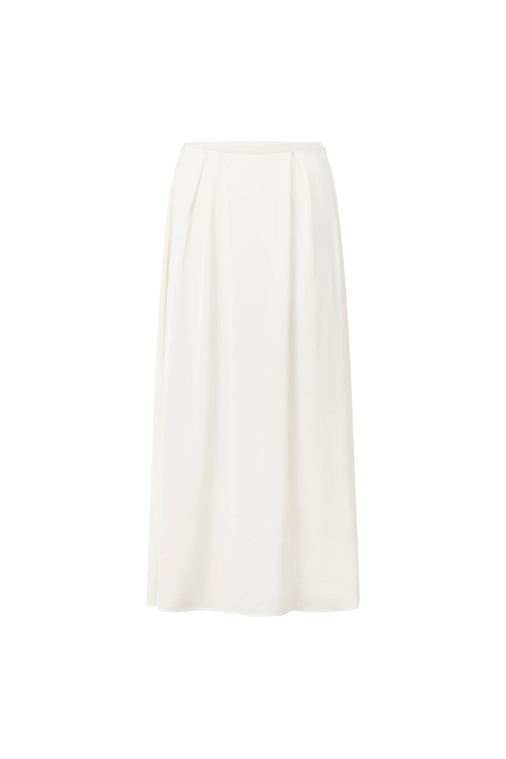 White Pleated Maxi Hailey Skirt