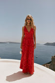 Chalina Backless Maxi Dress - Red