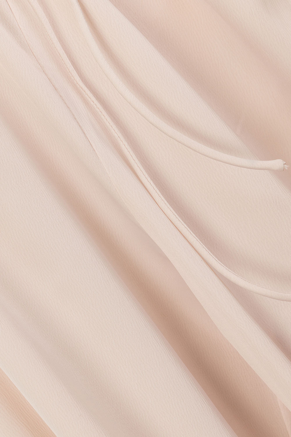 Beige Silky Elastic Drawstring Koda Pants