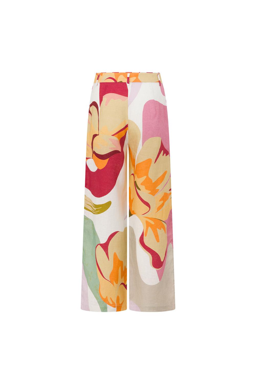 Red Estivo Abstract Print Pocket Trouser Pants