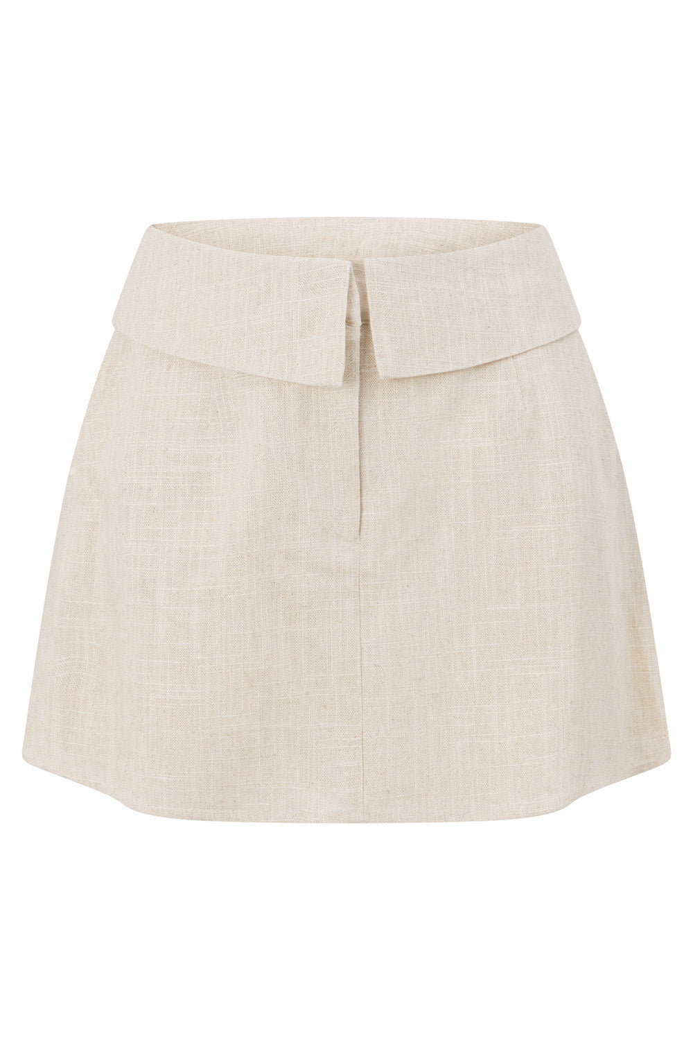 Beige Fold Over Waist Mini Luella Skirt