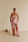 Pink Botanic Patch Floral Print Pocket Marleigh Pants