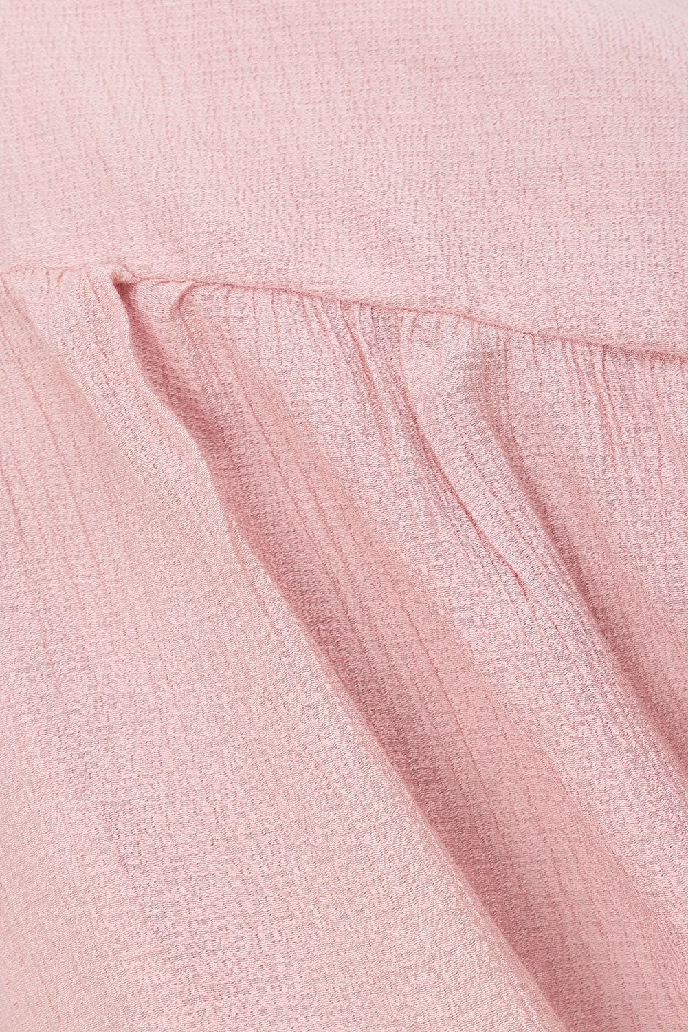 Blush Pink Long Sleeve Button Up Panel Huxley Top