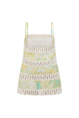 Green Fiore Festivio Print Strapless Orion Top