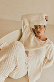 Beige Knit Long Sleeve Mara Top