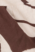 Brown and Cream Painted Tiles Strapless Presley Top
