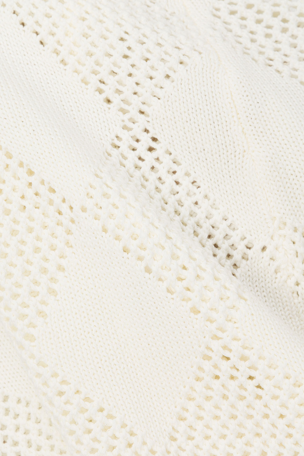 Cream Knit V Neck Blanca Top