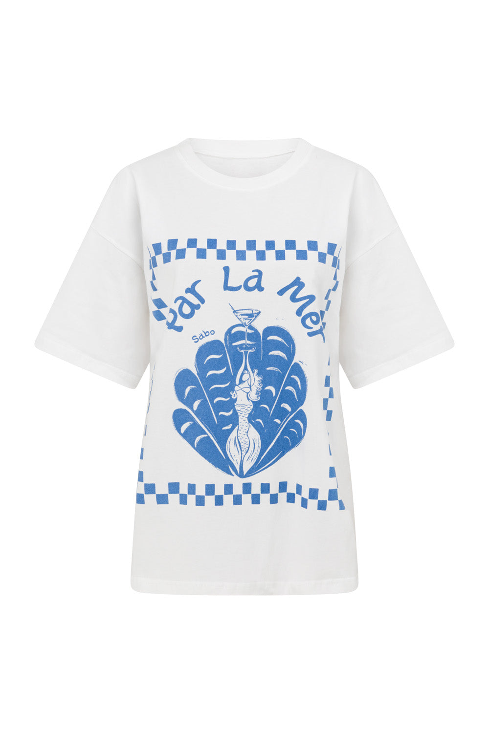 Blue Graphic Tee Relaxed Par La Mer Top