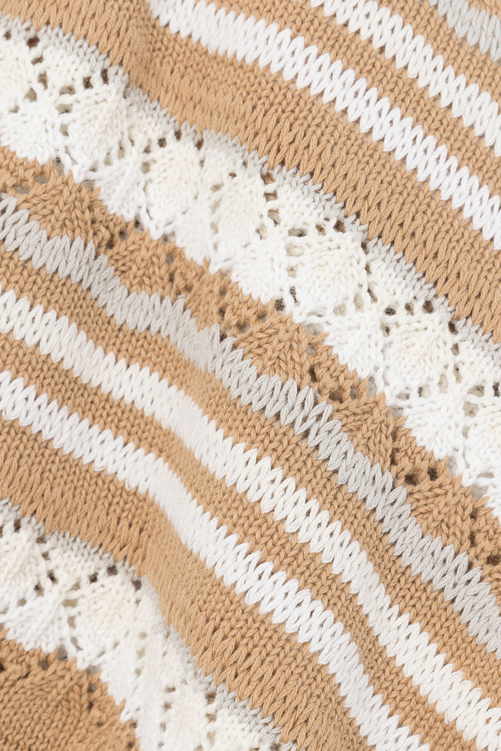 Brown Striped Knit High Waist Mini Alaiya Skirt