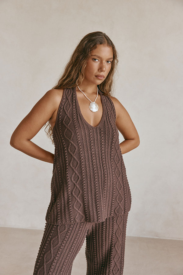 Azari Top - Brown