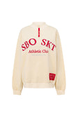 Geneva Vintage Oversized Sweater - Fleece Cream Red
