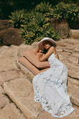 Blue Starfish Broderie Backless Maxi Avere Dress