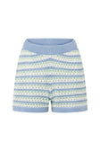 Chantel Knit Shorts - Blue Green White