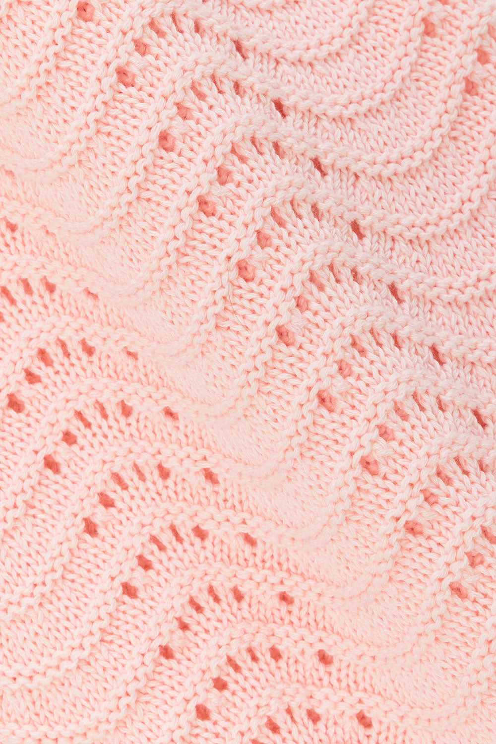 Blush Pink Crochet Knit High Waist Kama Pants