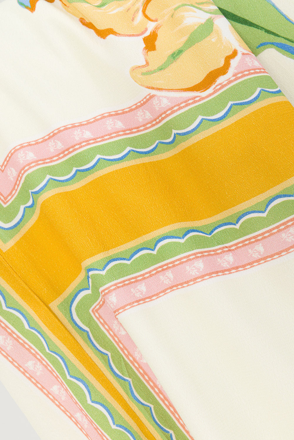 White and Yellow Botanique Cut Out Pip Jumpsuit