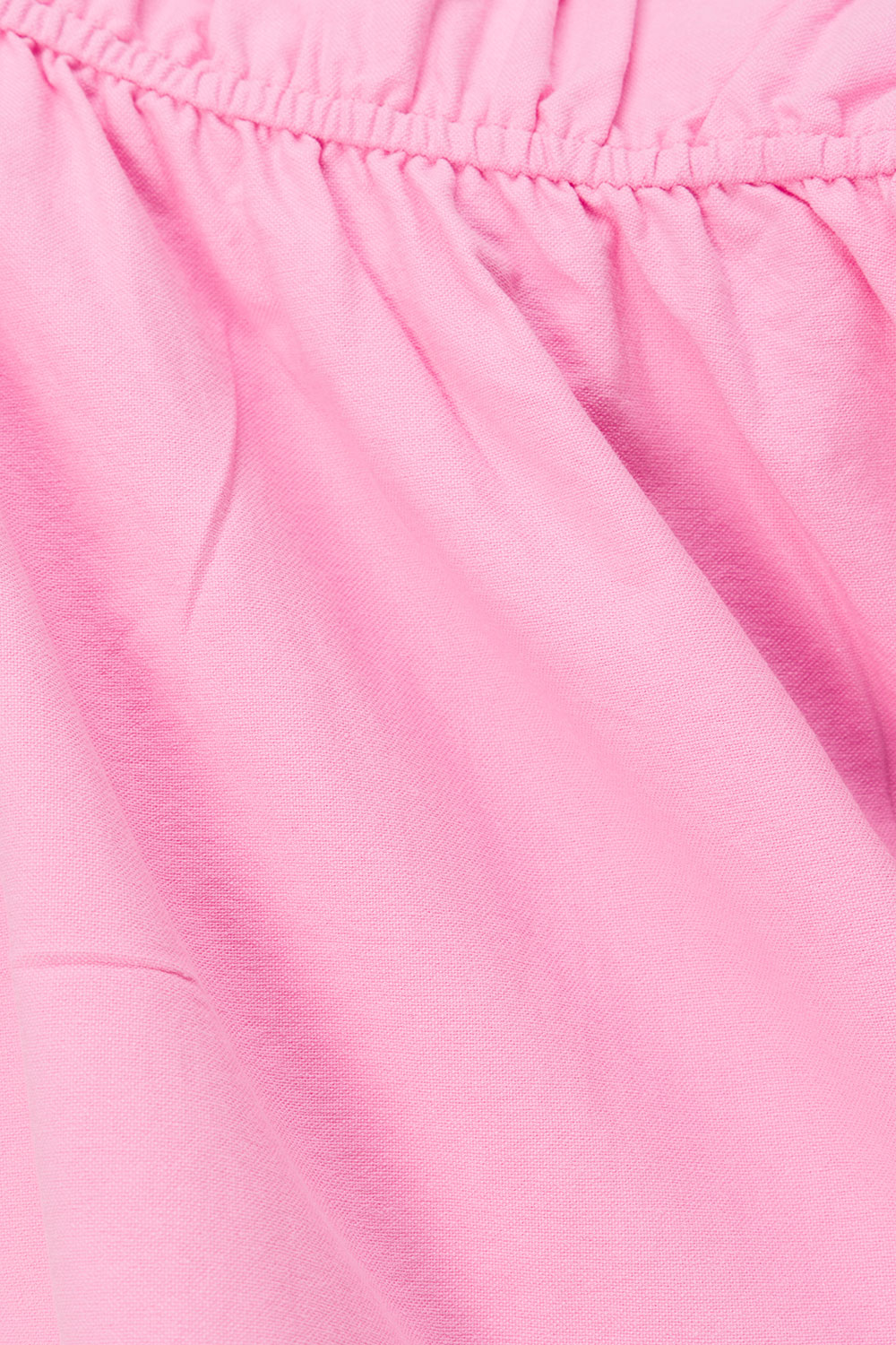 Pink Ruched Puff Sleeve Akel Top