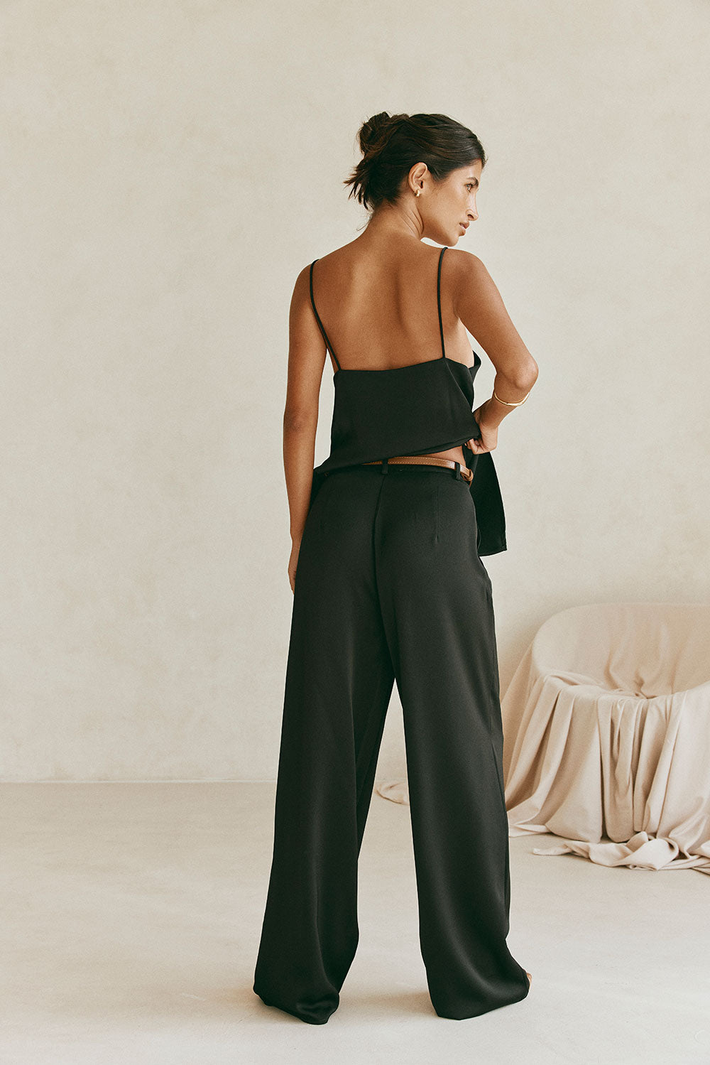 Black High Waist Pocket Trouser Zarah Pants