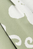 Green Ocean Relic Print Elastic Malani Pants