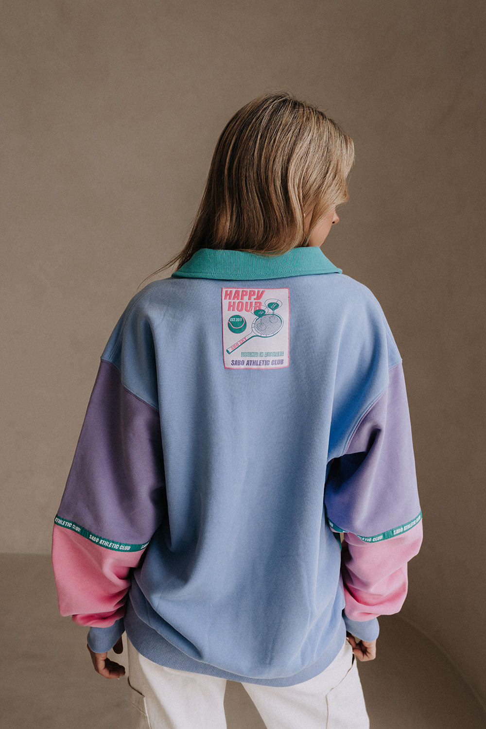Pastel Pink Oversized Vintage Abbey Road Sweater