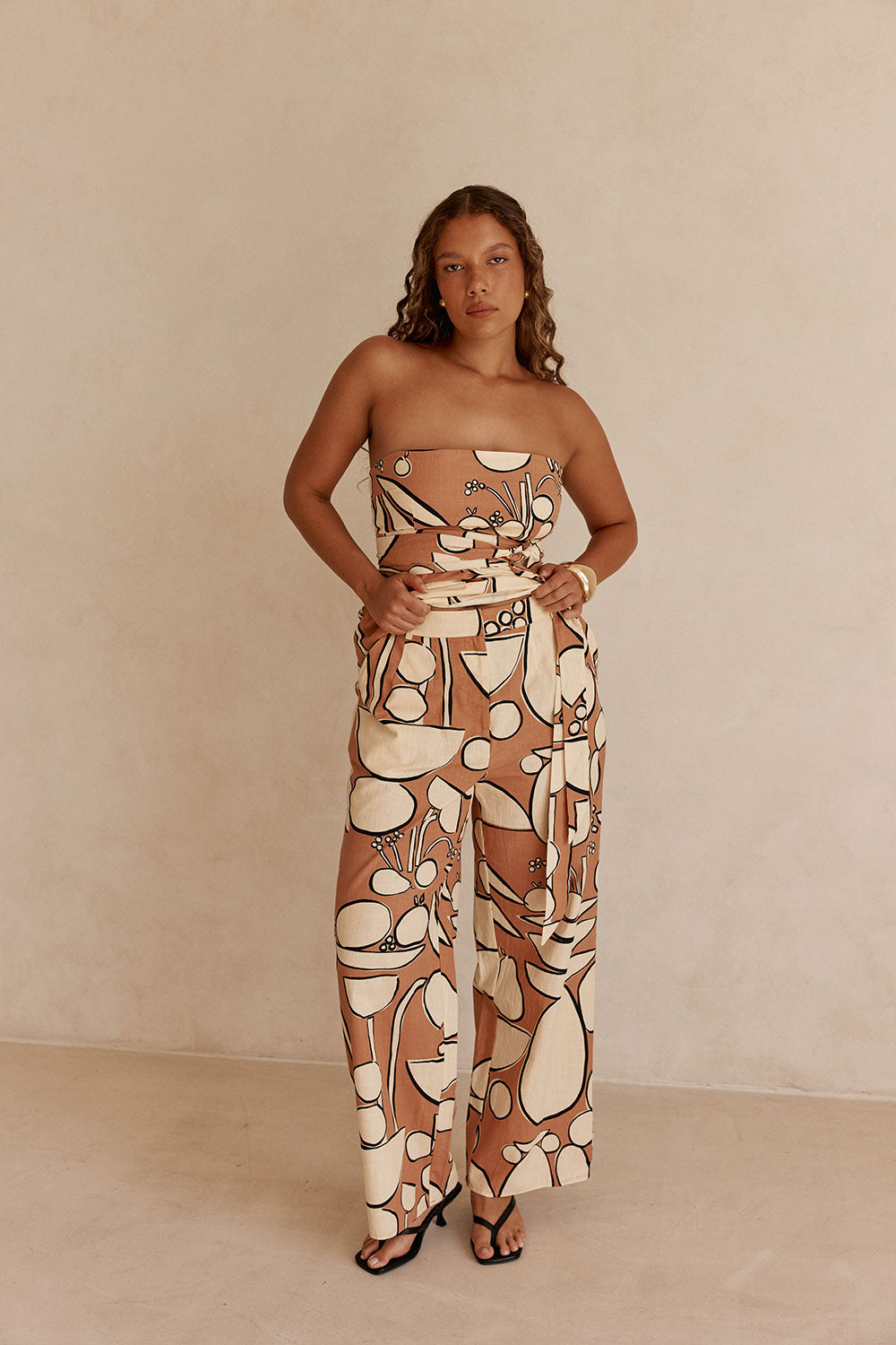 Orange Barrosa Print Torquay Trouser Pants