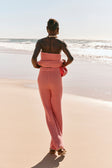 Rose Pink Knit Strappless Ellea Top