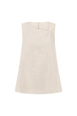 Beige Asymmetric Neck Longline Luella Top