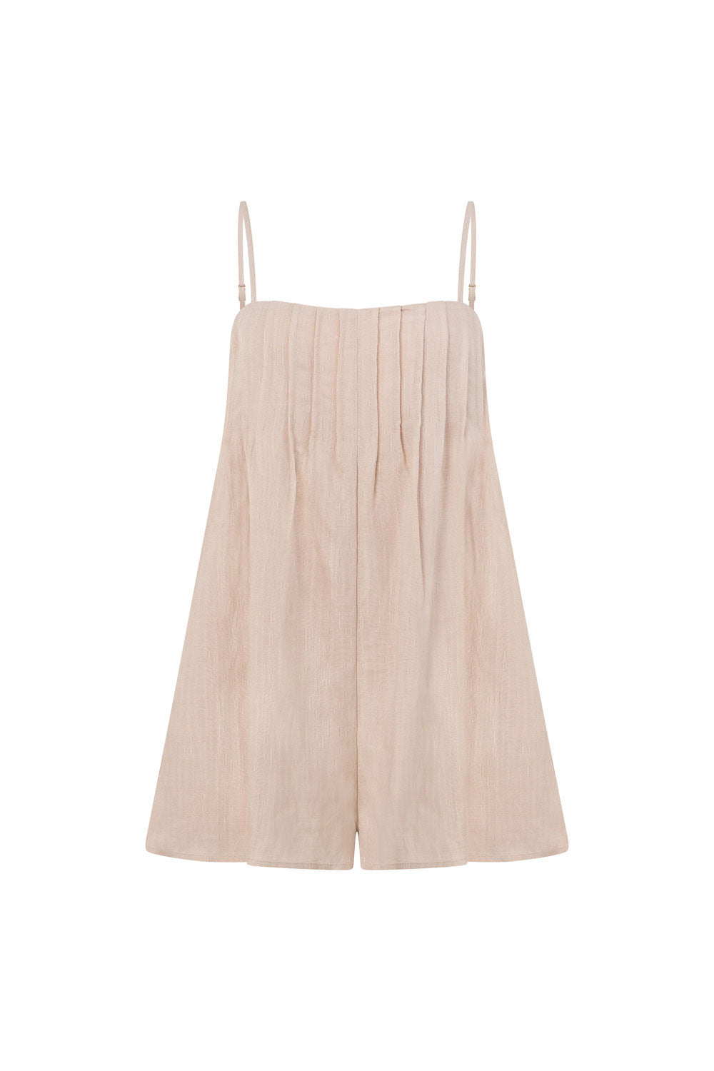 Teresia Adjustable Thin Strap Playsuit - Tan