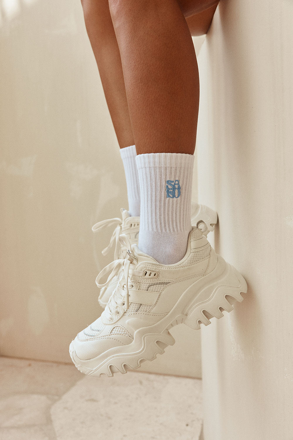 Imprint Grip Socks - Blue