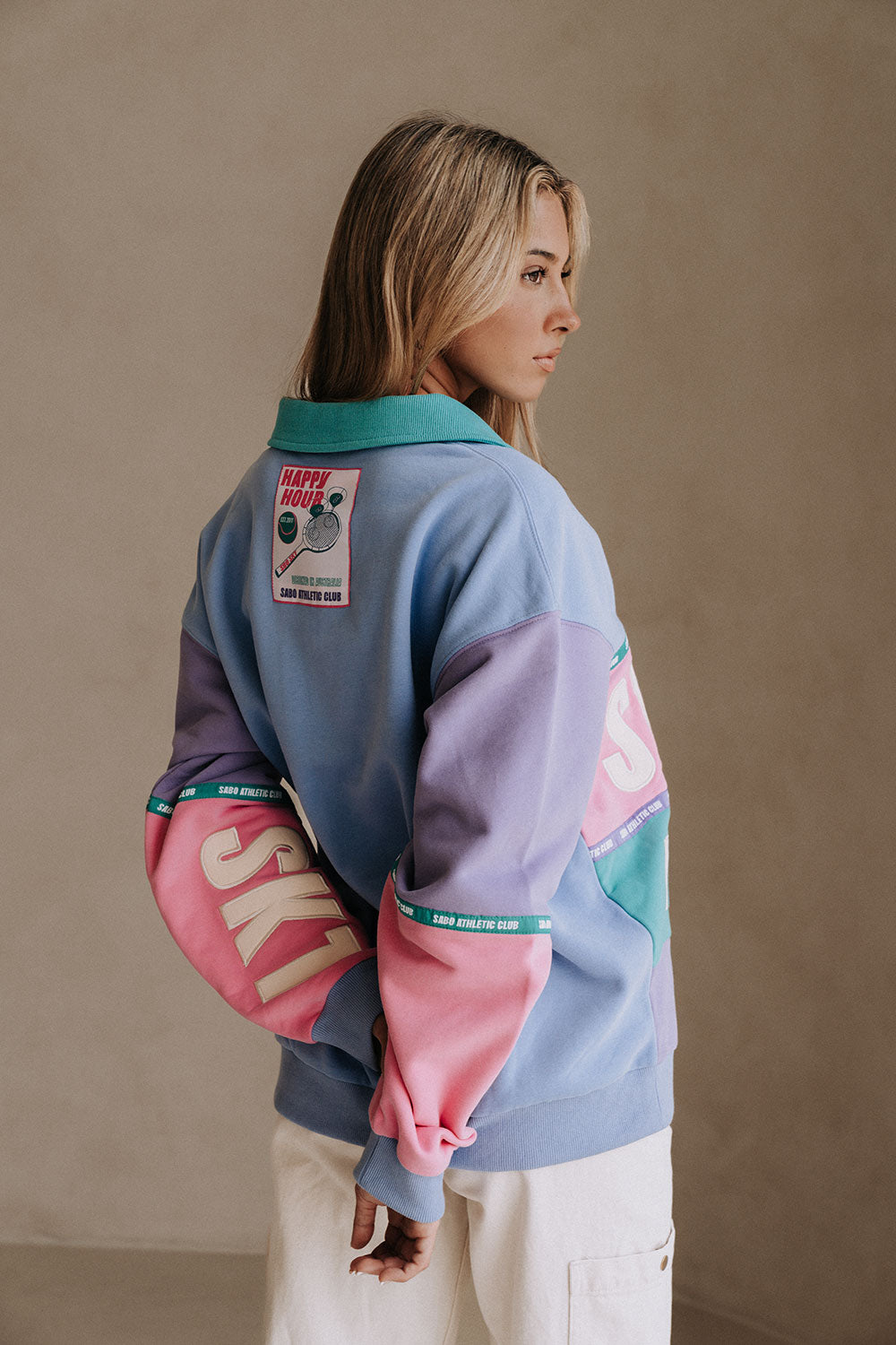 Pastel Pink Oversized Vintage Abbey Road Sweater