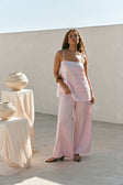 Blush Pink Strappy Panel Tamar Top