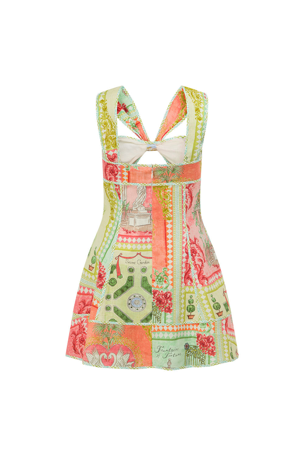 El Jardin Print Halter Mini Natalya Dress