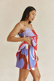 Valley Red Print Elastic Drawstring Vian Shorts