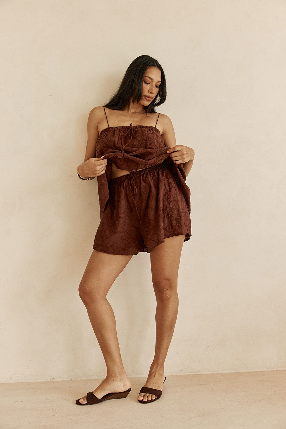 SAMPLE-Hazel Shorts - Chocolate