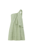 Grazia One Shoulder Mini Dress - Green